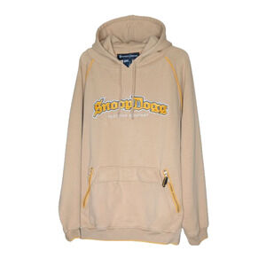 Vintage Snoop‎ Dogg Clothing Company Hoodie XL Tan Yellow Embroidered Logo Hip